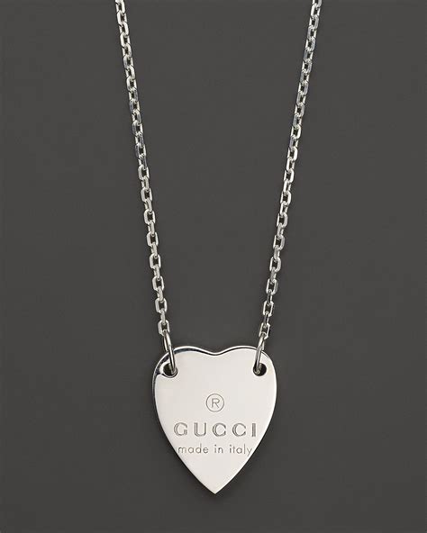 gucci logo pendant necklace|gucci engraved heart necklace.